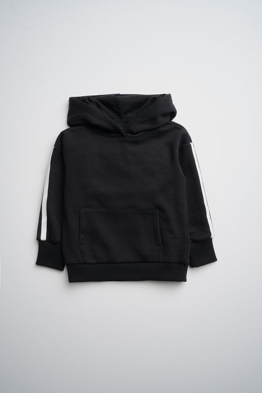 Little Bipsy Side Trim Hoodie || Black
