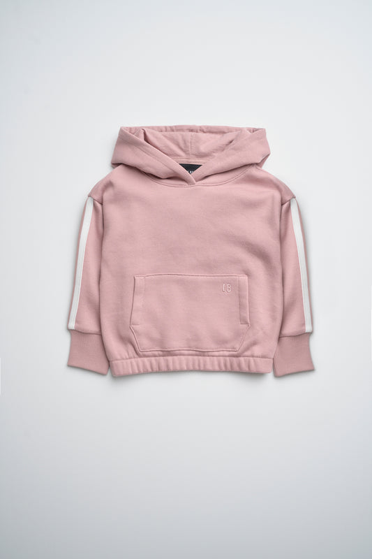 Little Bipsy Side Trim Cropped Hoodie || Rosewood