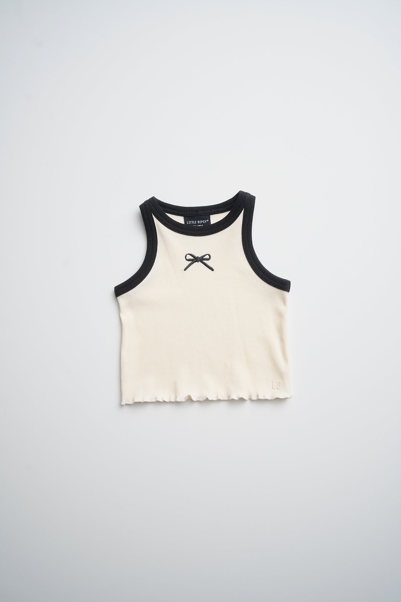 Little Bipsy Bow Ribbed Tank