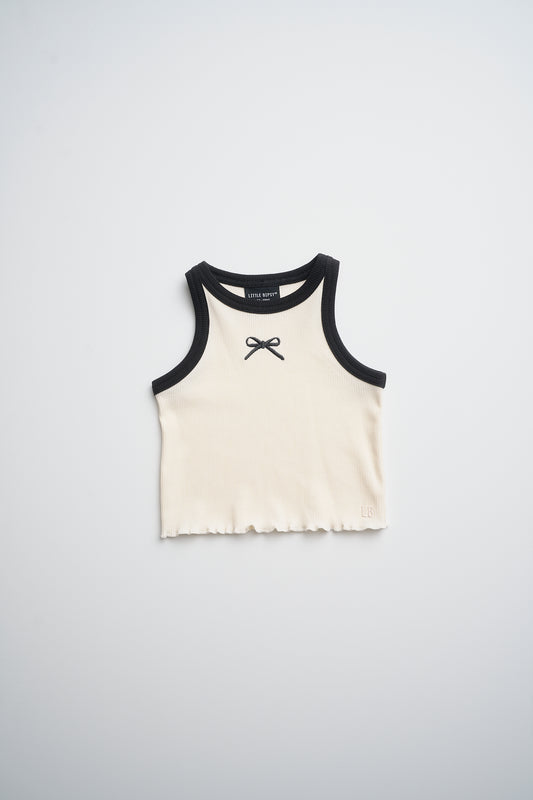 Little Bipsy Bow Ribbed Tank