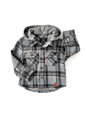 Hooded Flannel || Sky