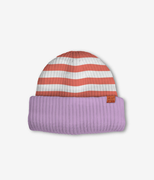 Headster Stripes Beanie || Rosado
