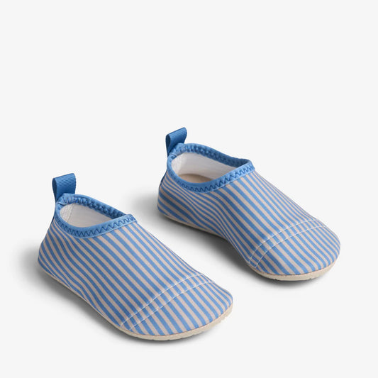 Wheat Kids Swimshoe Dolphin || Blue Swim Stripe
