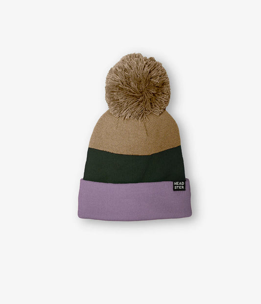 Headster Tricolor Beanie lined with Fleece || Pretty Lilac