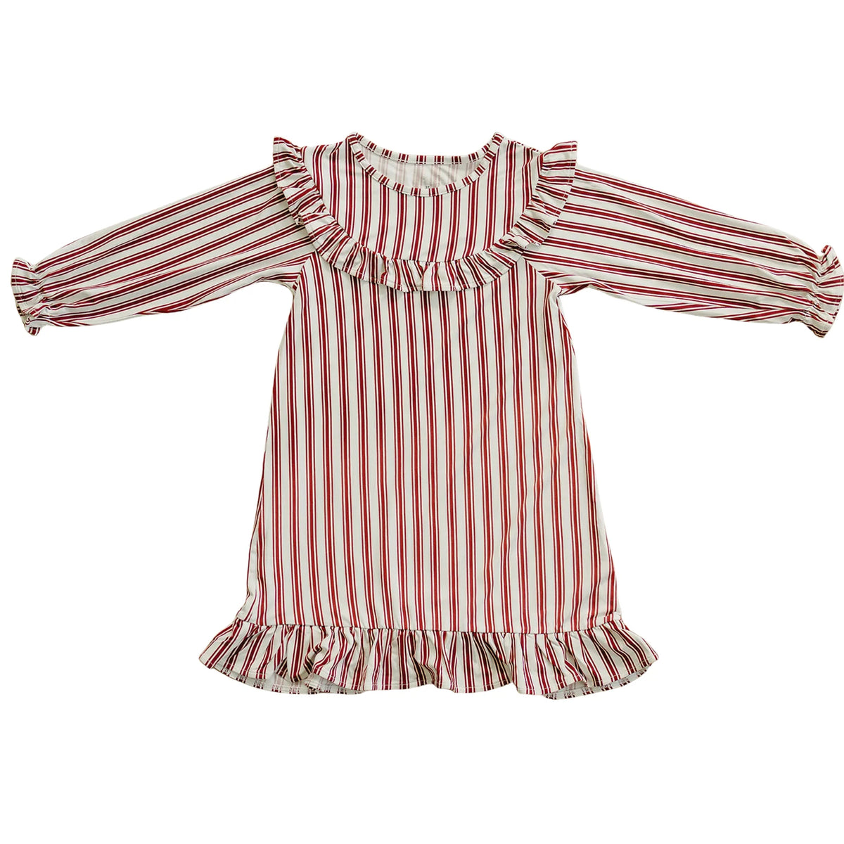Mebie Baby Bamboo Cozy Gown || Red Stripe