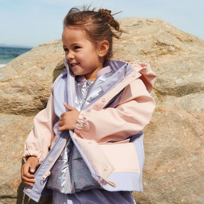 Wheat Kids Rainwear Otu Jacket || Lilac Cosmic Sky