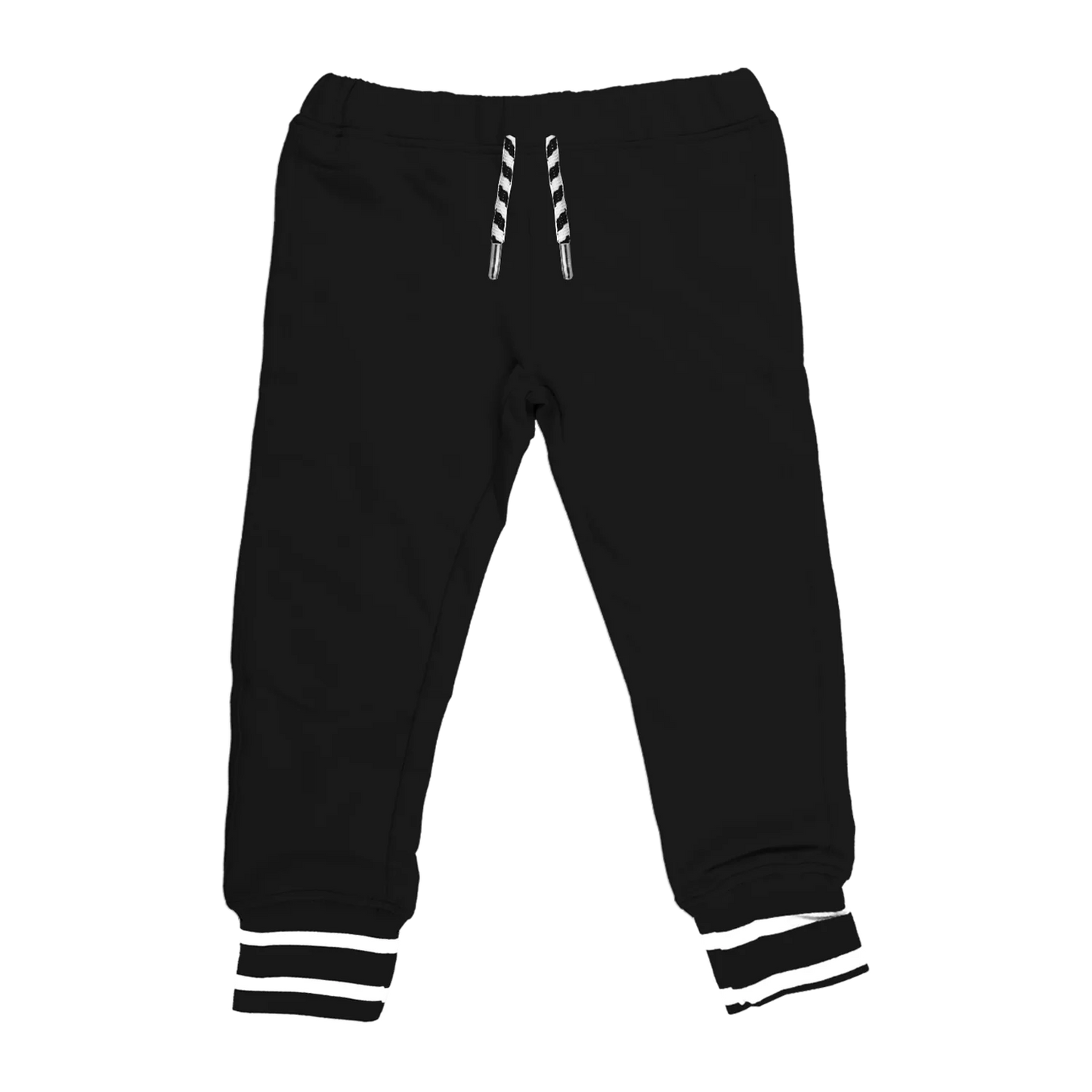 Whistle & Flute Bamboo Drawstring Cuffed Joggers || Black