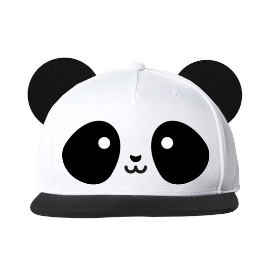 Whistle & Flute Kawaii Panda Flat Brim Cap with Ears