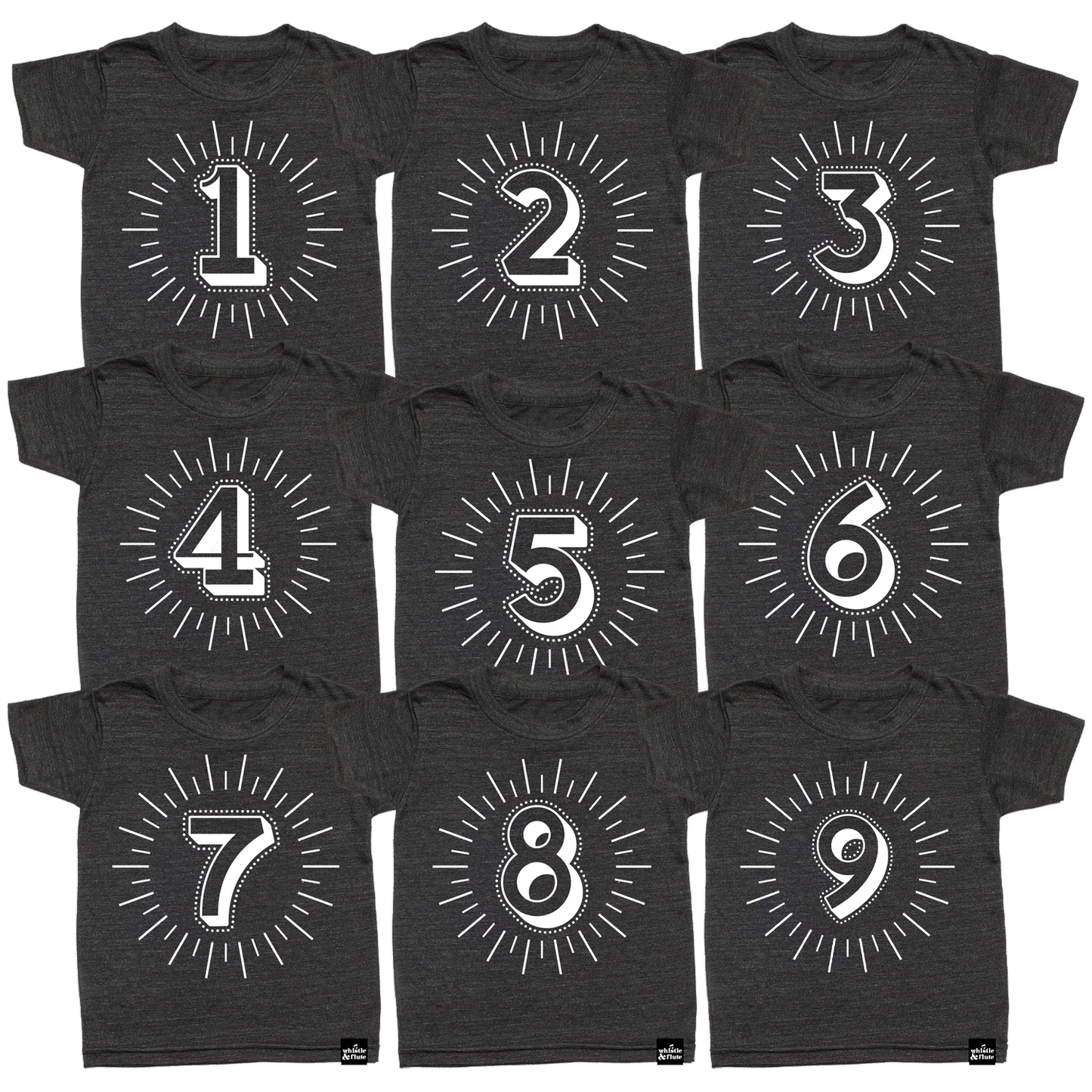 Whistle & Flute Milestone Number T-Shirt