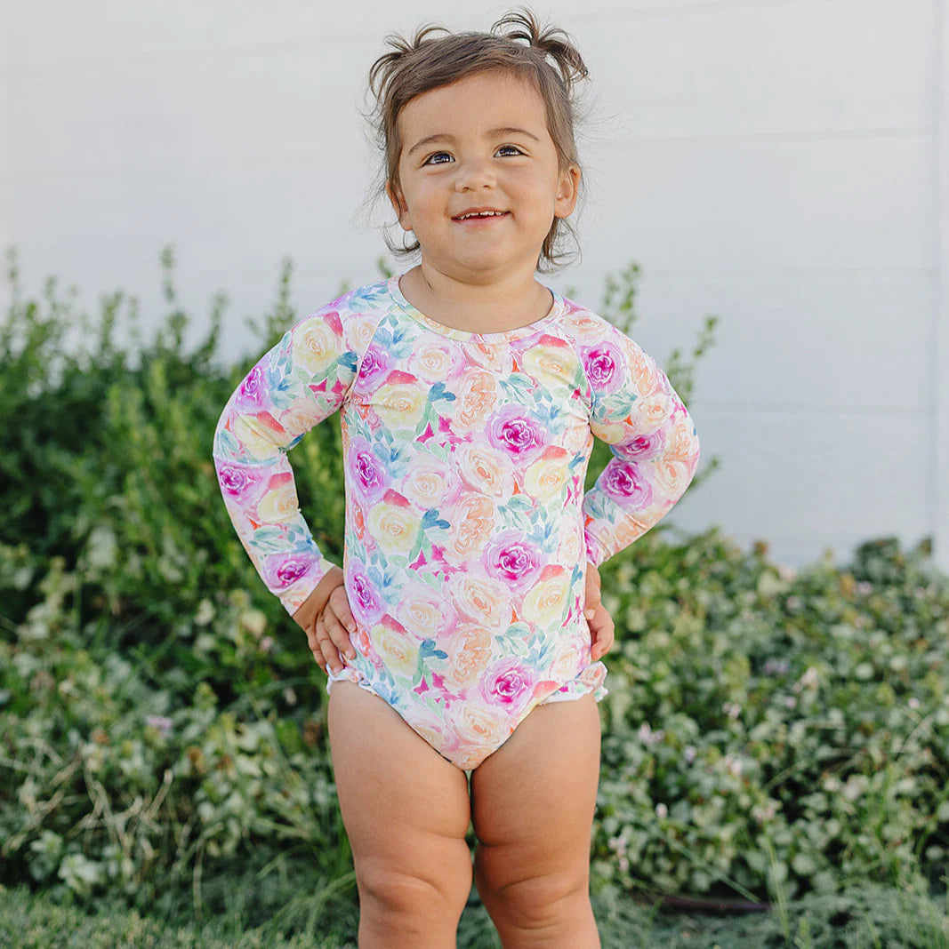 Current Tyed Ruffle Rashguard Suit || The Isabella