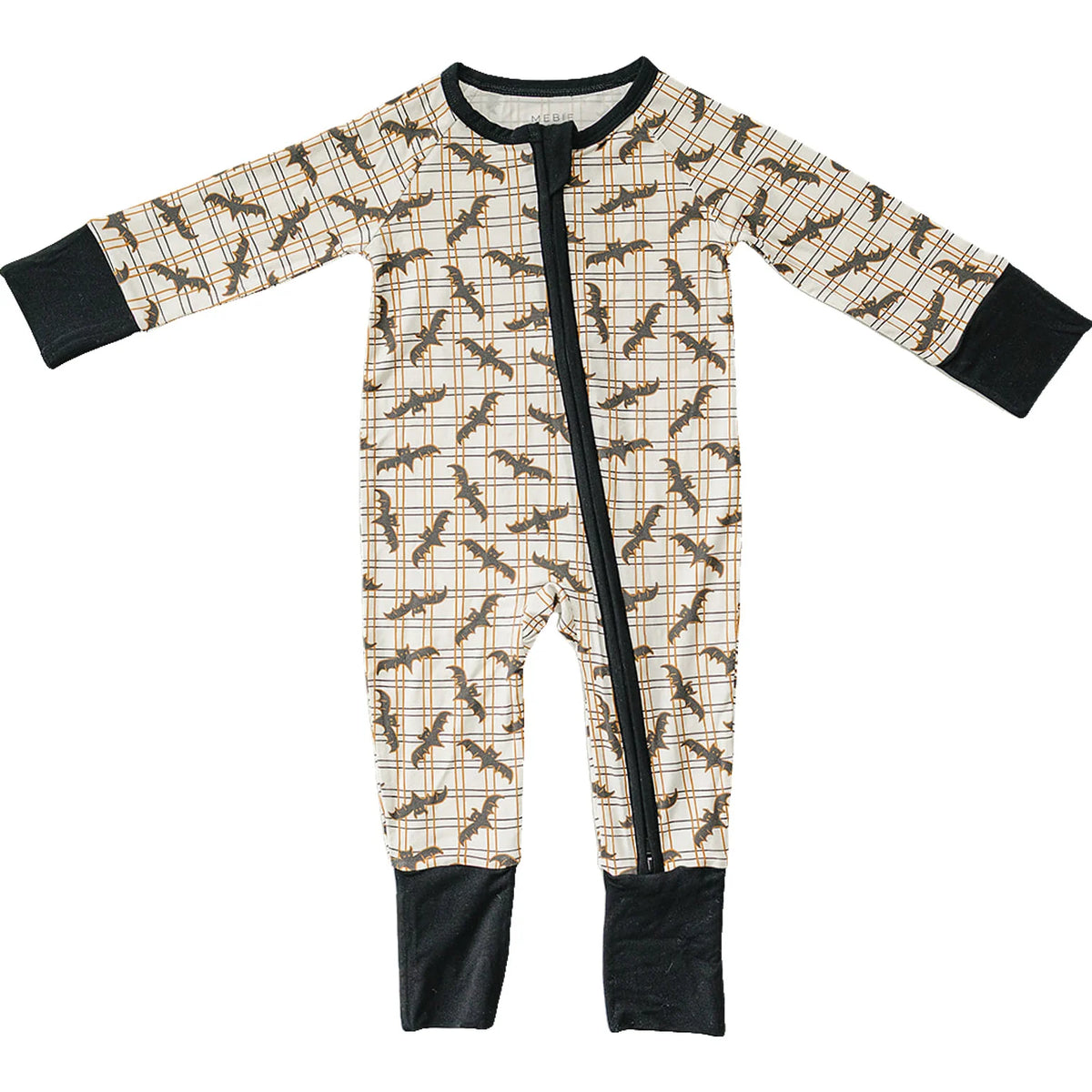 Mebie Baby Bamboo Zipper Sleeper || Vintage Bats