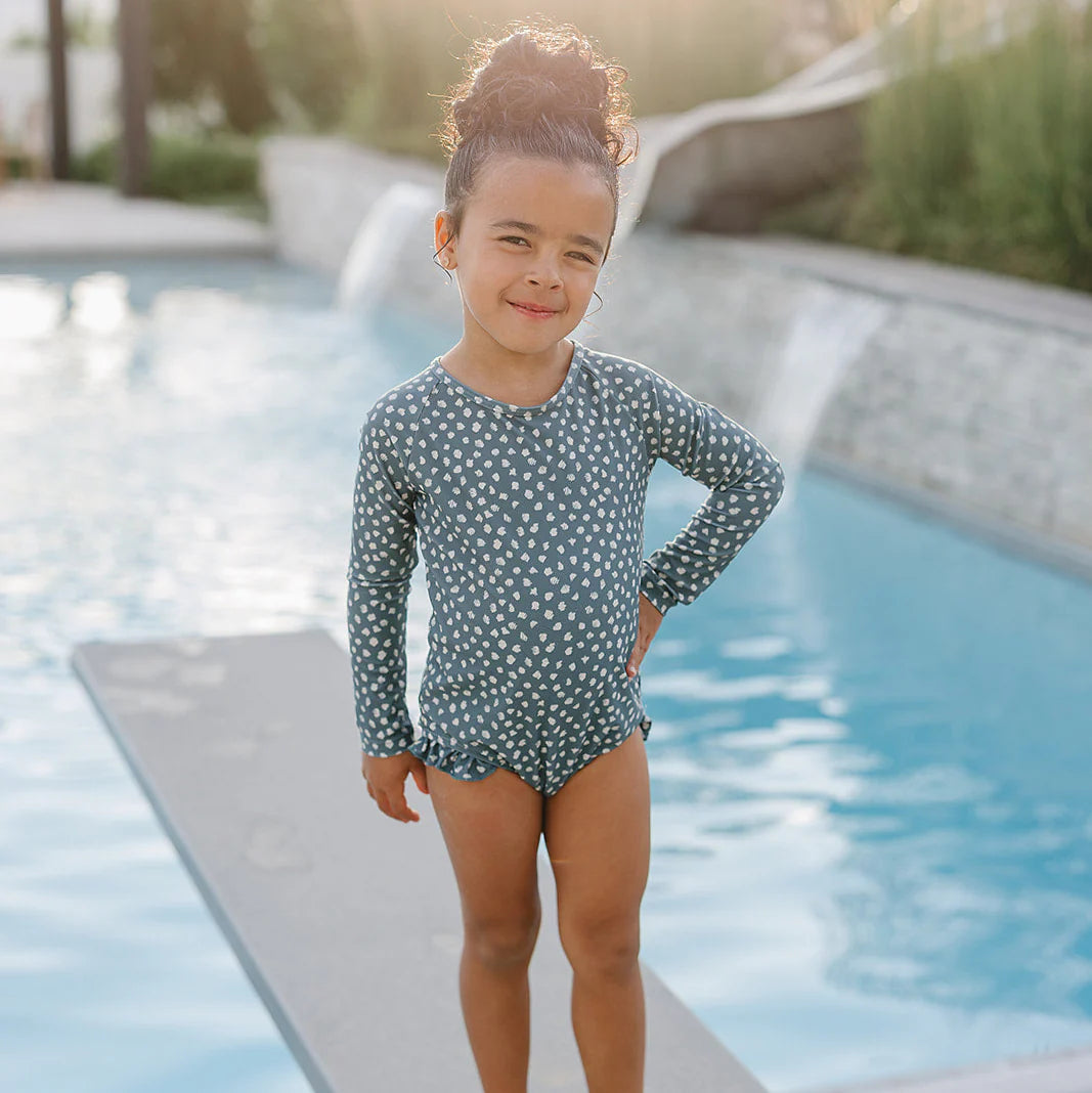 Current Tyed Ruffle Rashguard Suit || The August