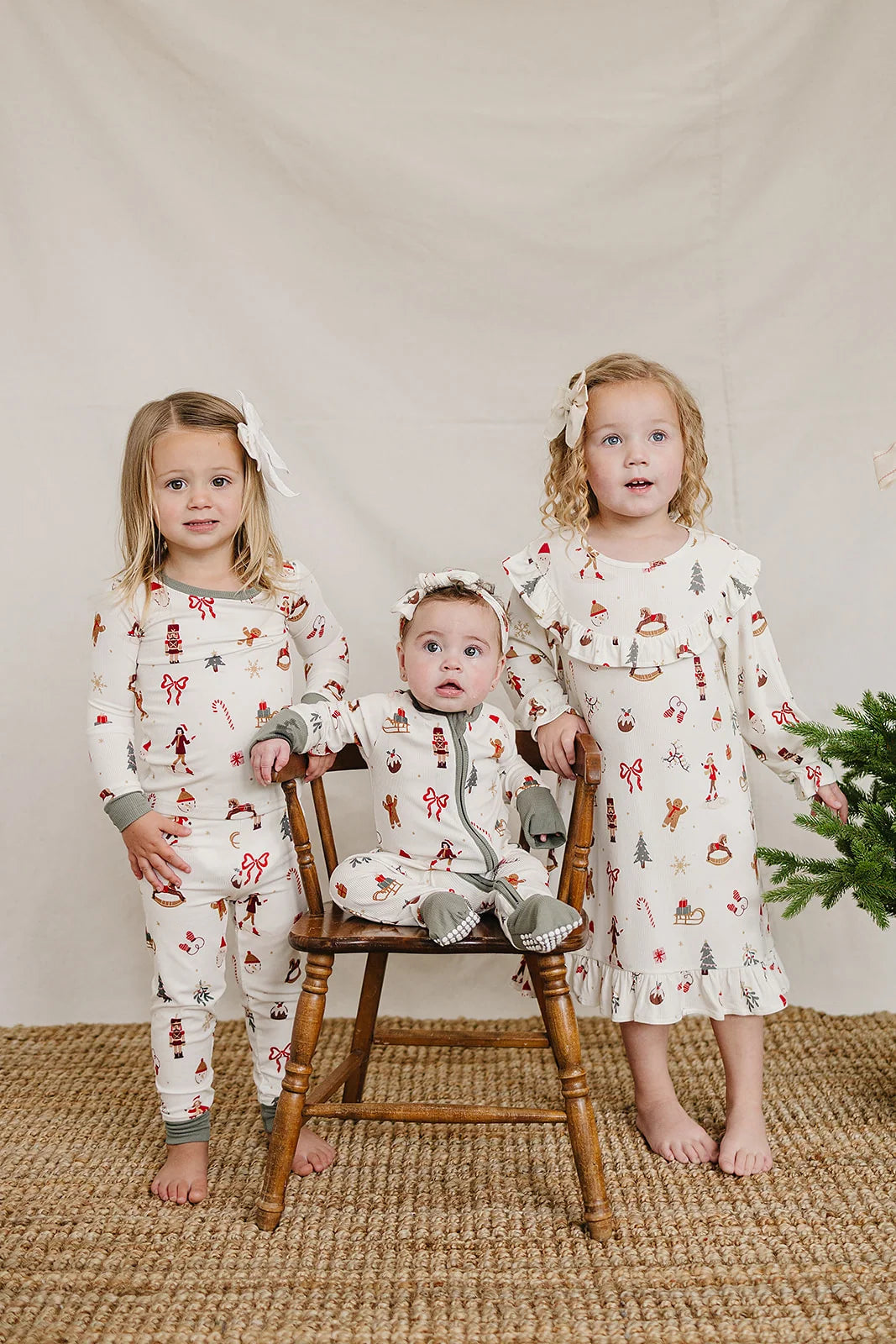 Mebie Baby Ribbed Bamboo Cozy Set || Merry + Bright