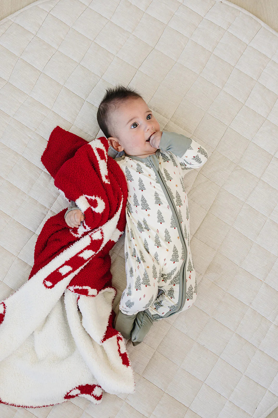 Mebie Baby Plush Blanket || Candy Cane