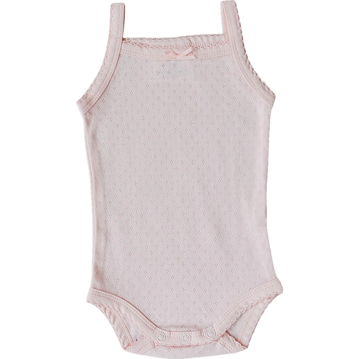 Mebie Baby Pointelle Tank Bodysuit || Pink