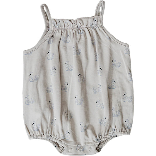 Mebie Baby Tank Bubble Romper || Swan