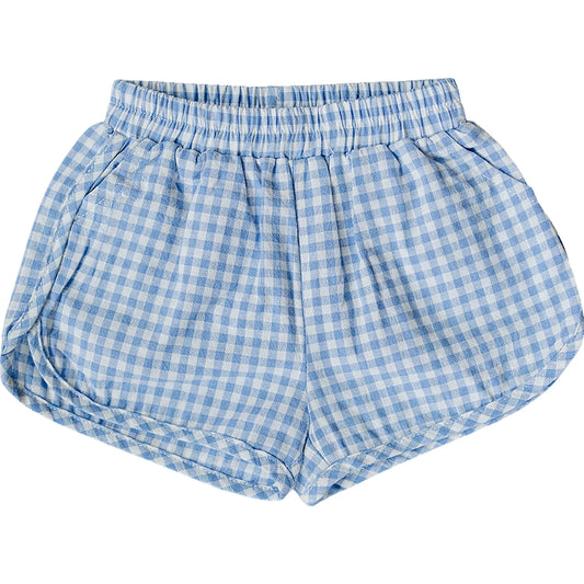 Mebie Baby Gingham Shorts || Blue