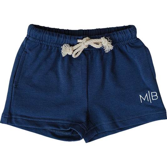 Mebie Baby Pocket Cotton Shorts || Navy