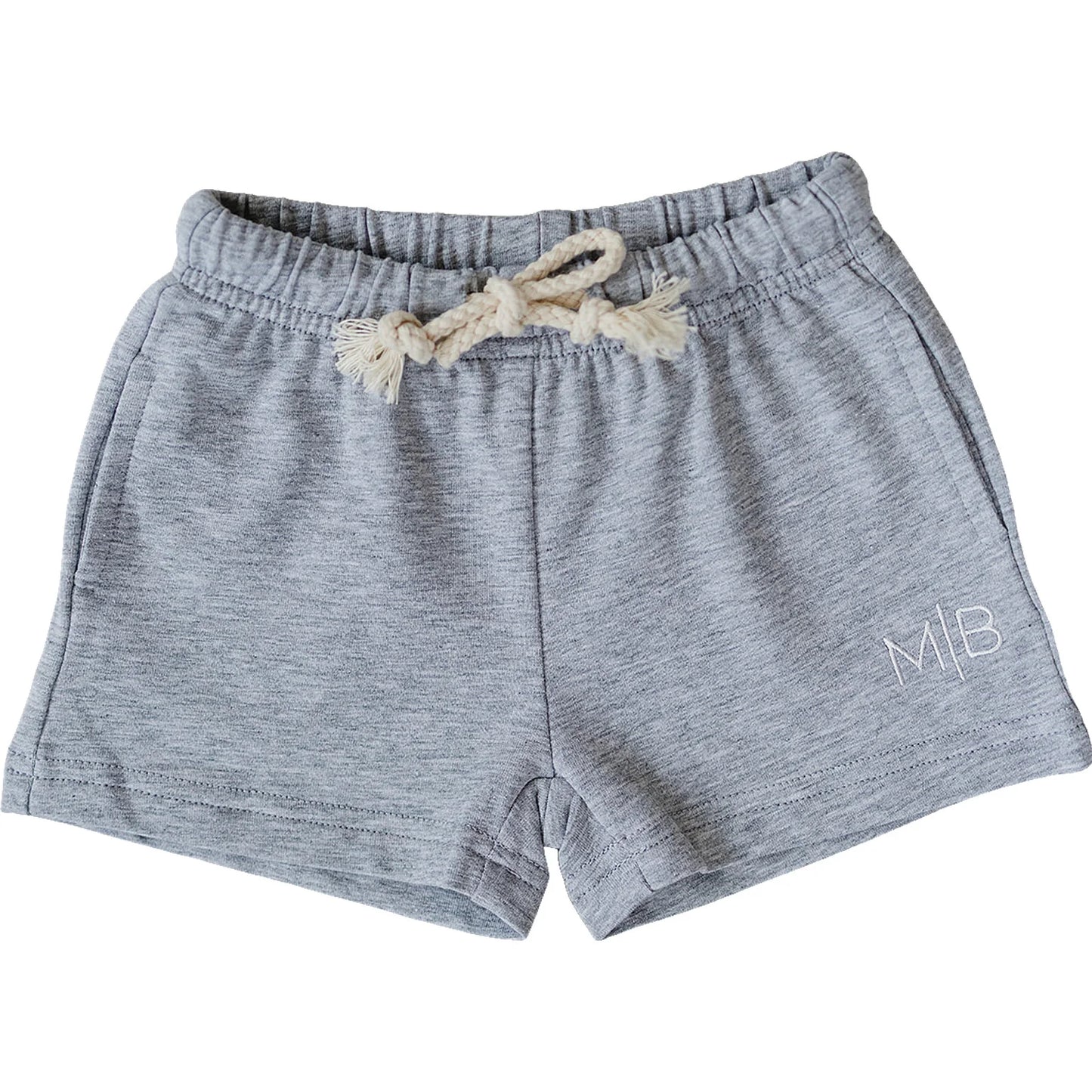 Mebie Baby Pocket Cotton Shorts || Grey