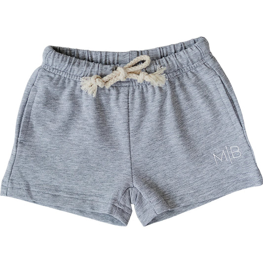 Mebie Baby Pocket Cotton Shorts || Grey