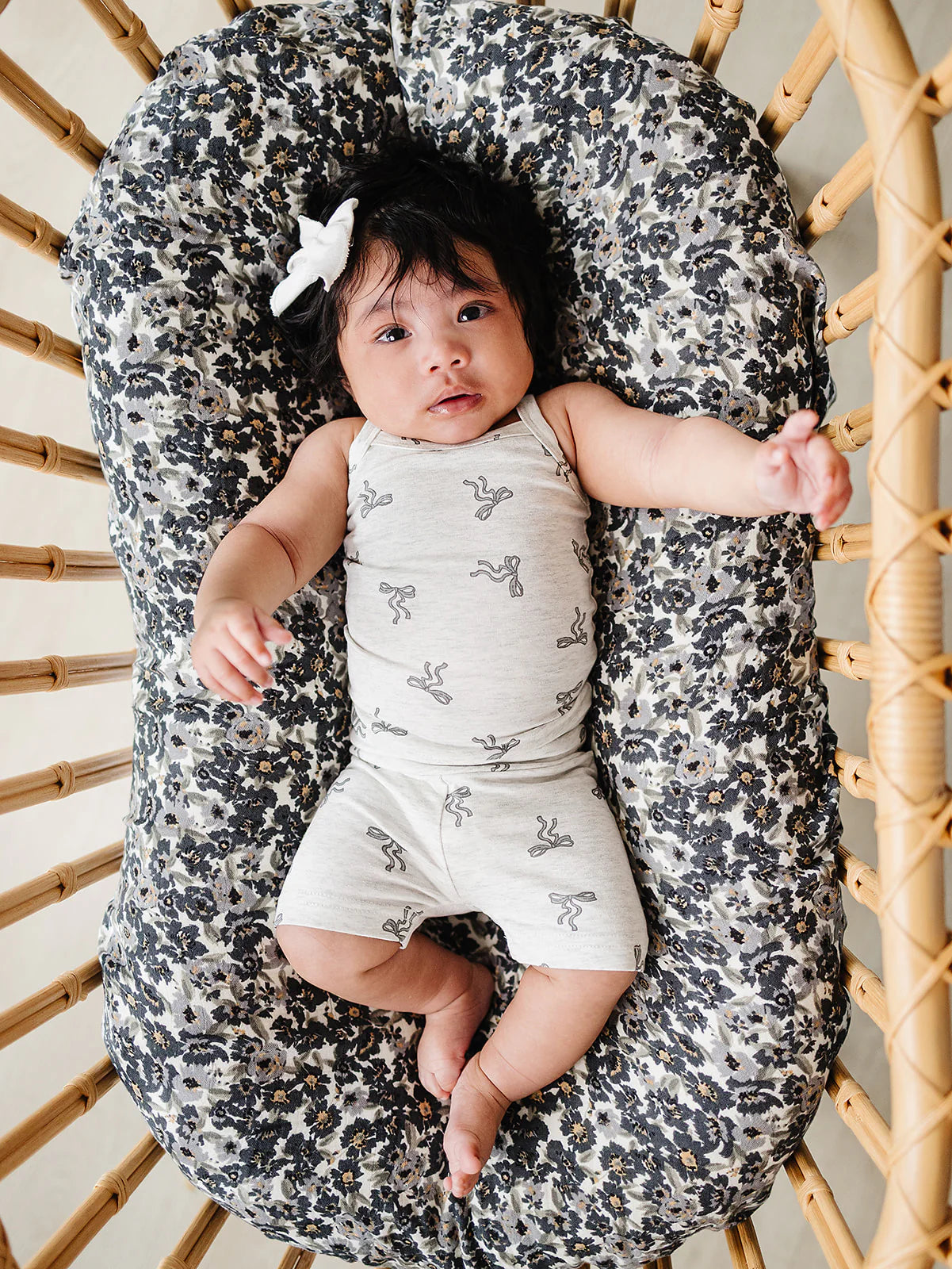 Mebie Baby Bow Tank + Biker Short Set