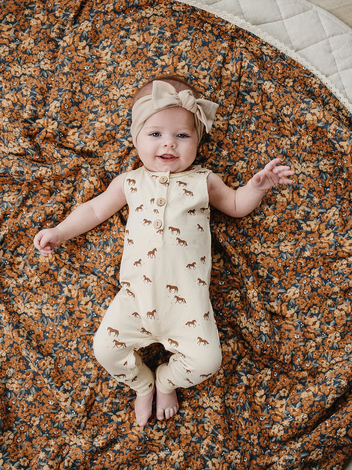 Mebie Baby Tank Romper || Horse