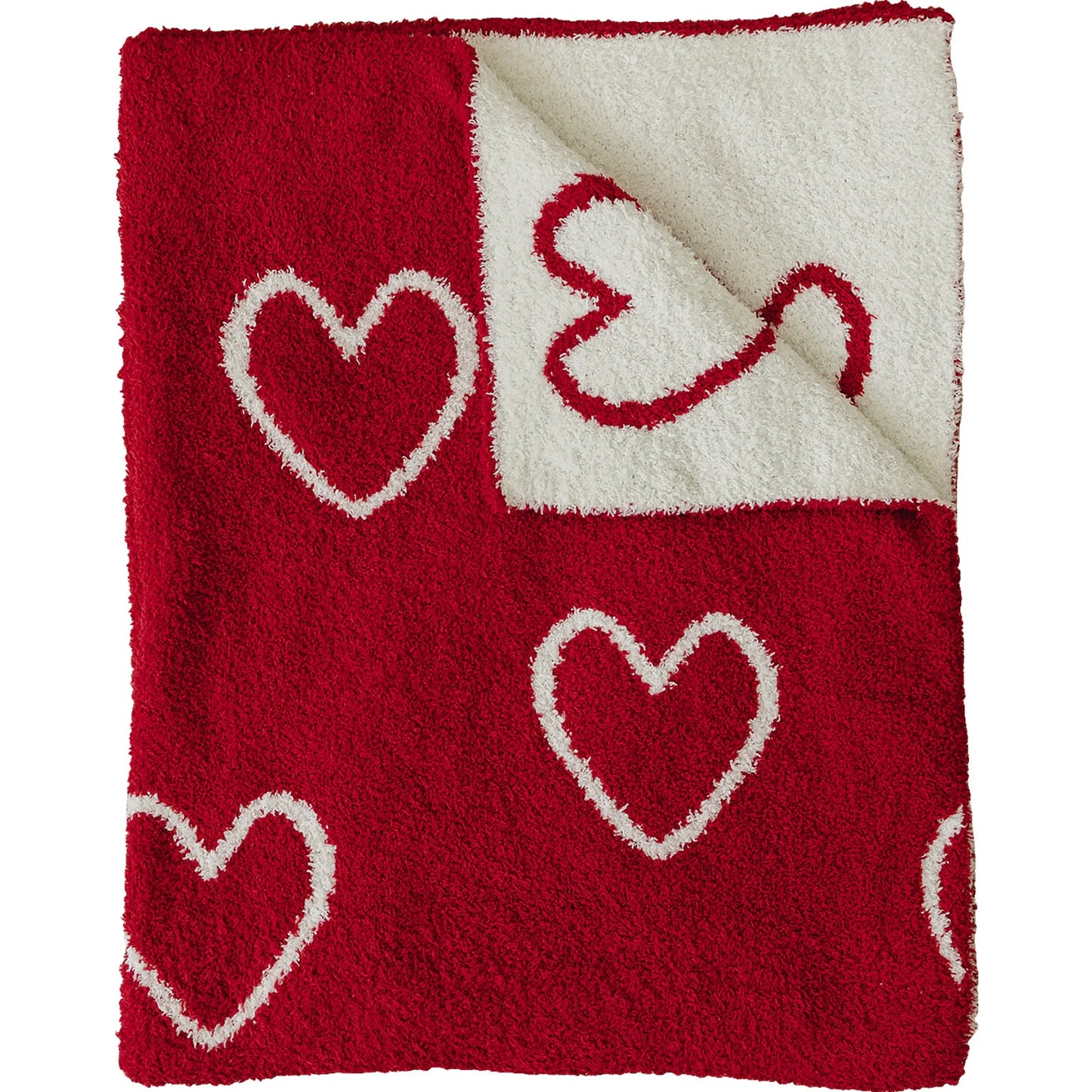 Mebie Baby Heart Plush Blanket || Child/Adult Size