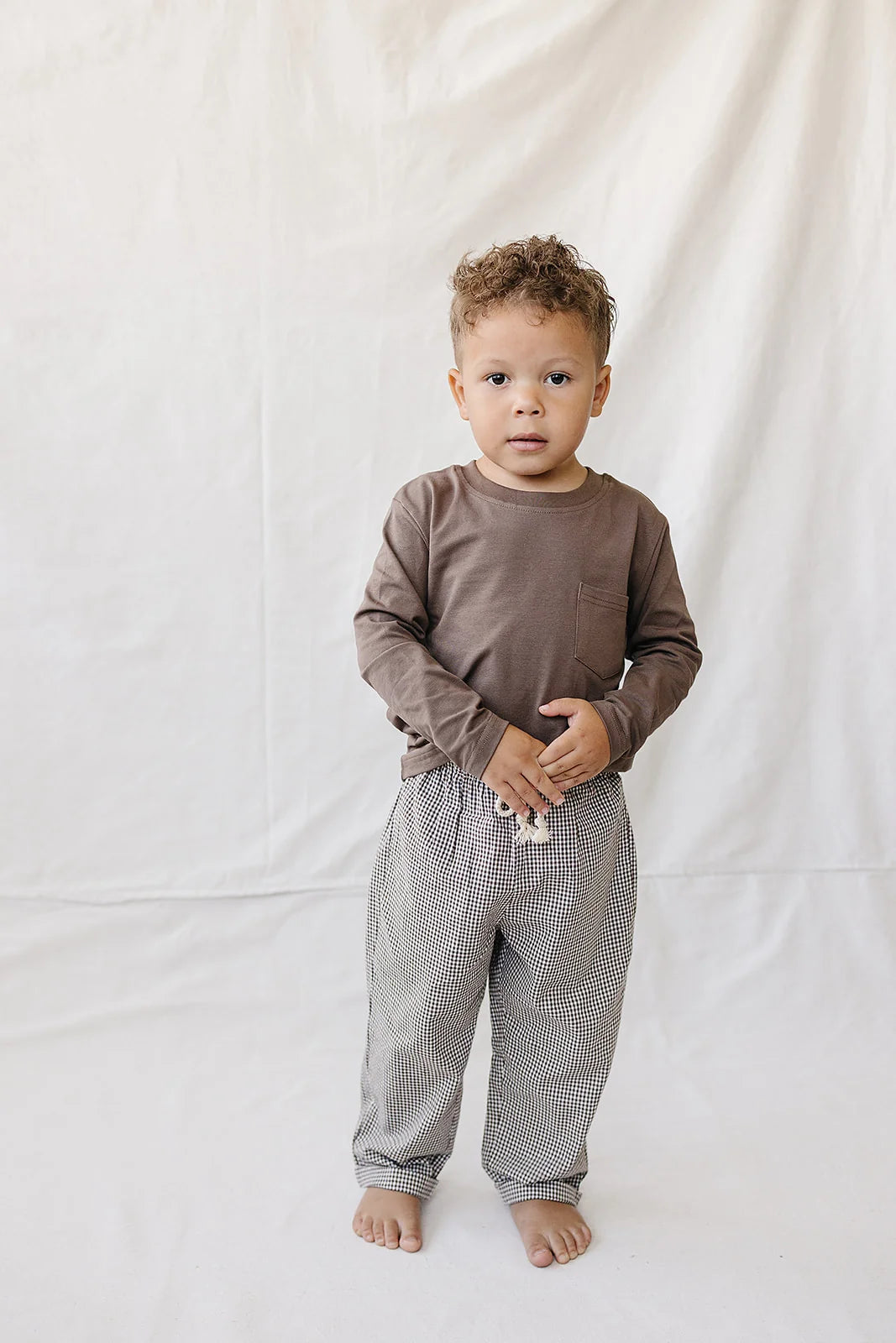 Mebie Baby Brown Plaid Pants