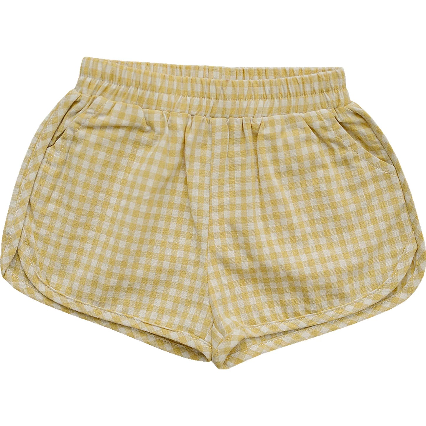 Mebie Baby Gingham Shorts || Yellow