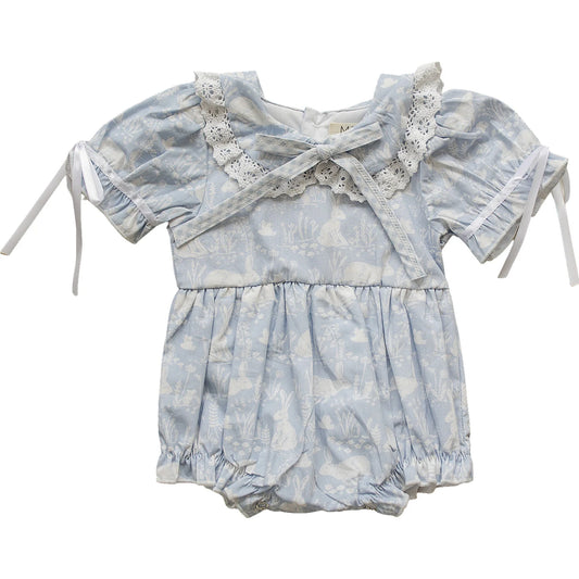 Mebie Baby Bubble Romper || Blue Bunny