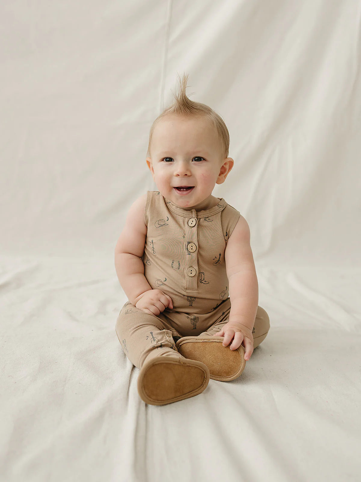 Mebie Baby Tank Romper || Western