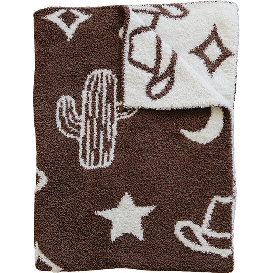 Mebie Baby Western Plush Blanket || Child/Adult Size