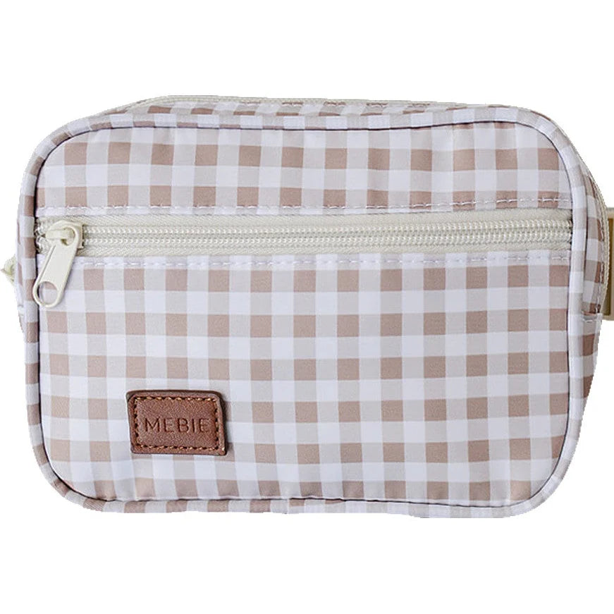 Mebie Baby Mini Fanny Pack || Tan Gingham
