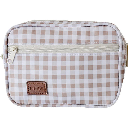 Mebie Baby Mini Fanny Pack || Tan Gingham