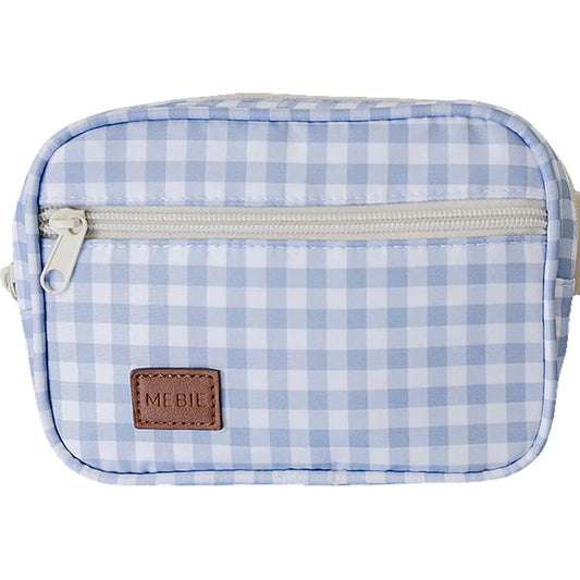 Mebie Baby Mini Fanny Pack || Blue Gingham