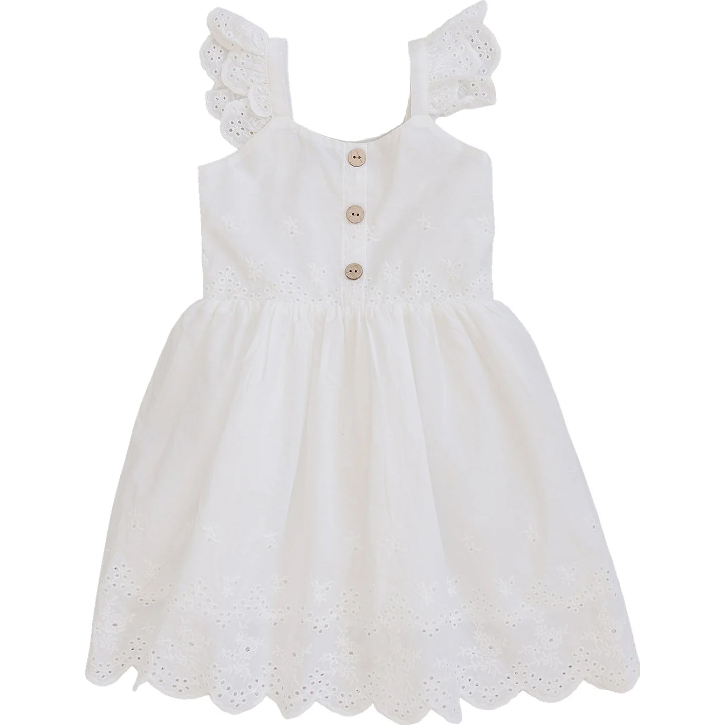 Mebie Baby White Eyelet Dress