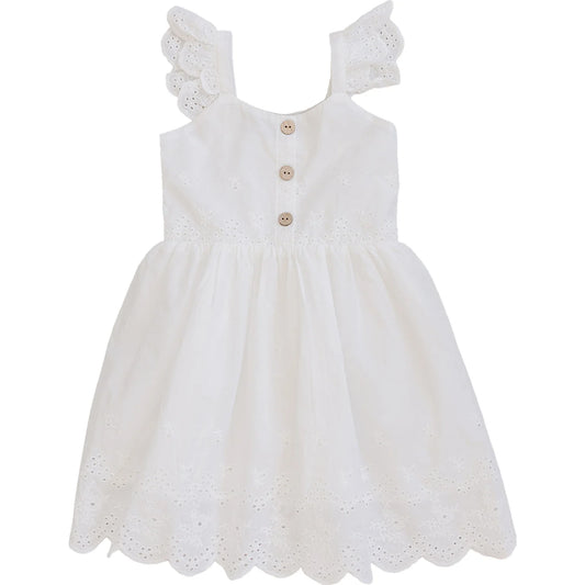 Mebie Baby White Eyelet Dress