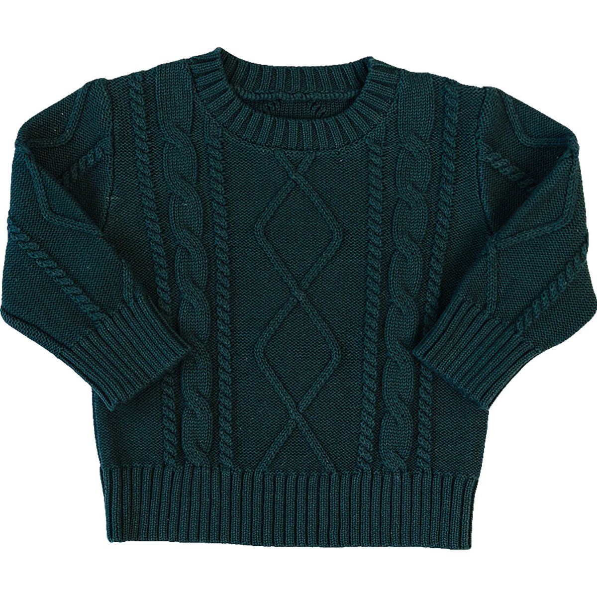 Mebie Baby Green Cable Knit Sweater