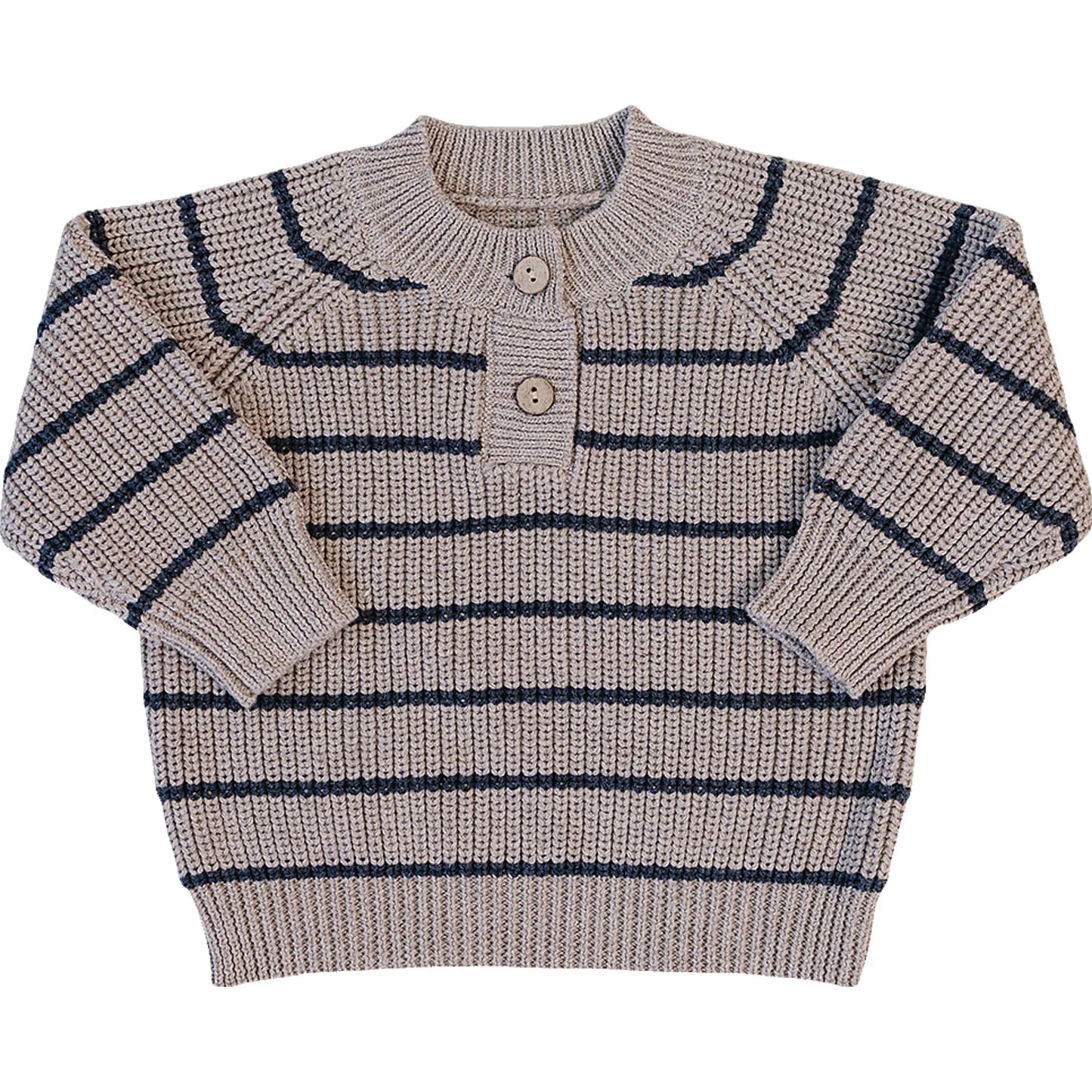 Mebie Baby Brown and Charcoal Knit Sweater
