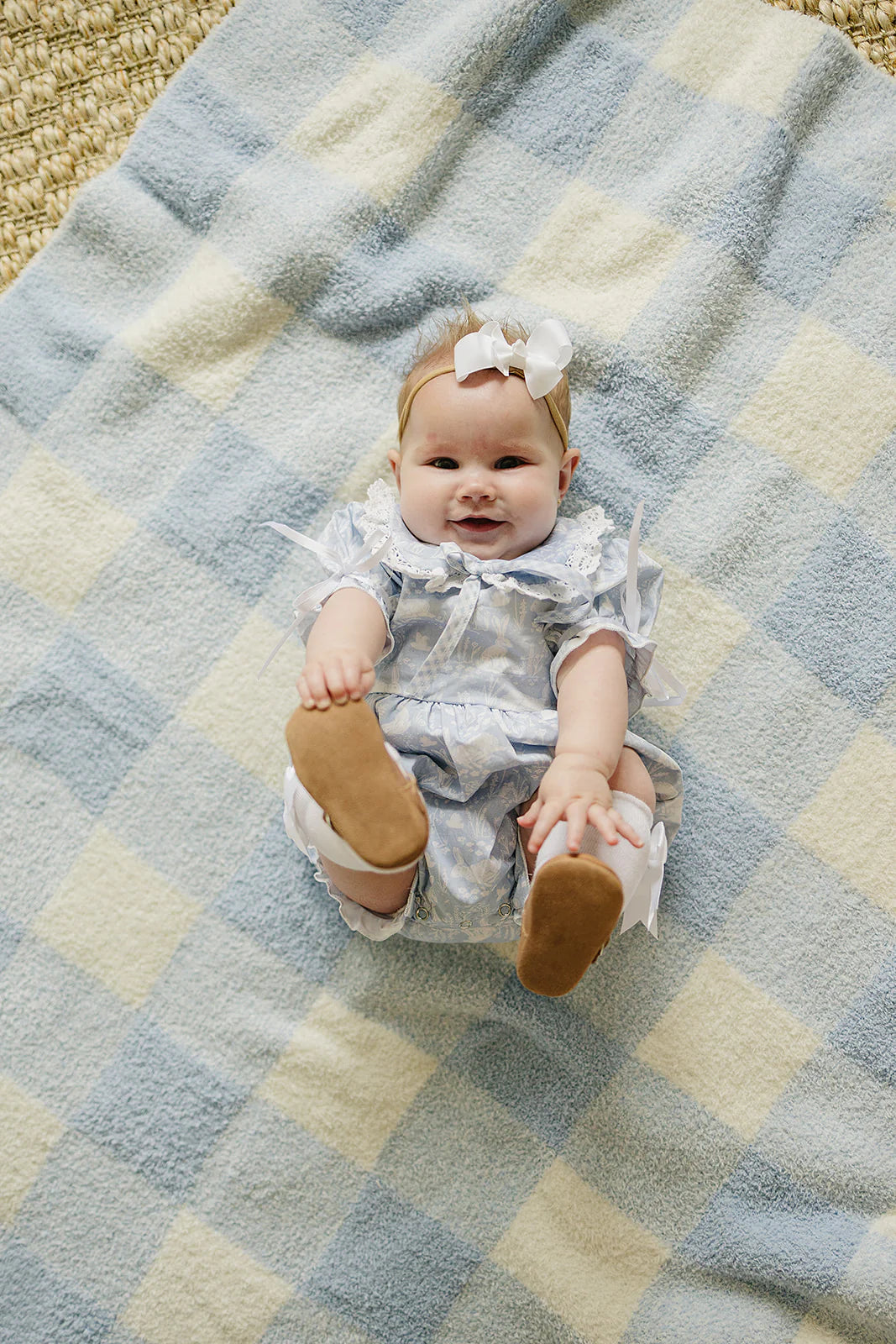 Mebie Baby Bubble Romper || Blue Bunny