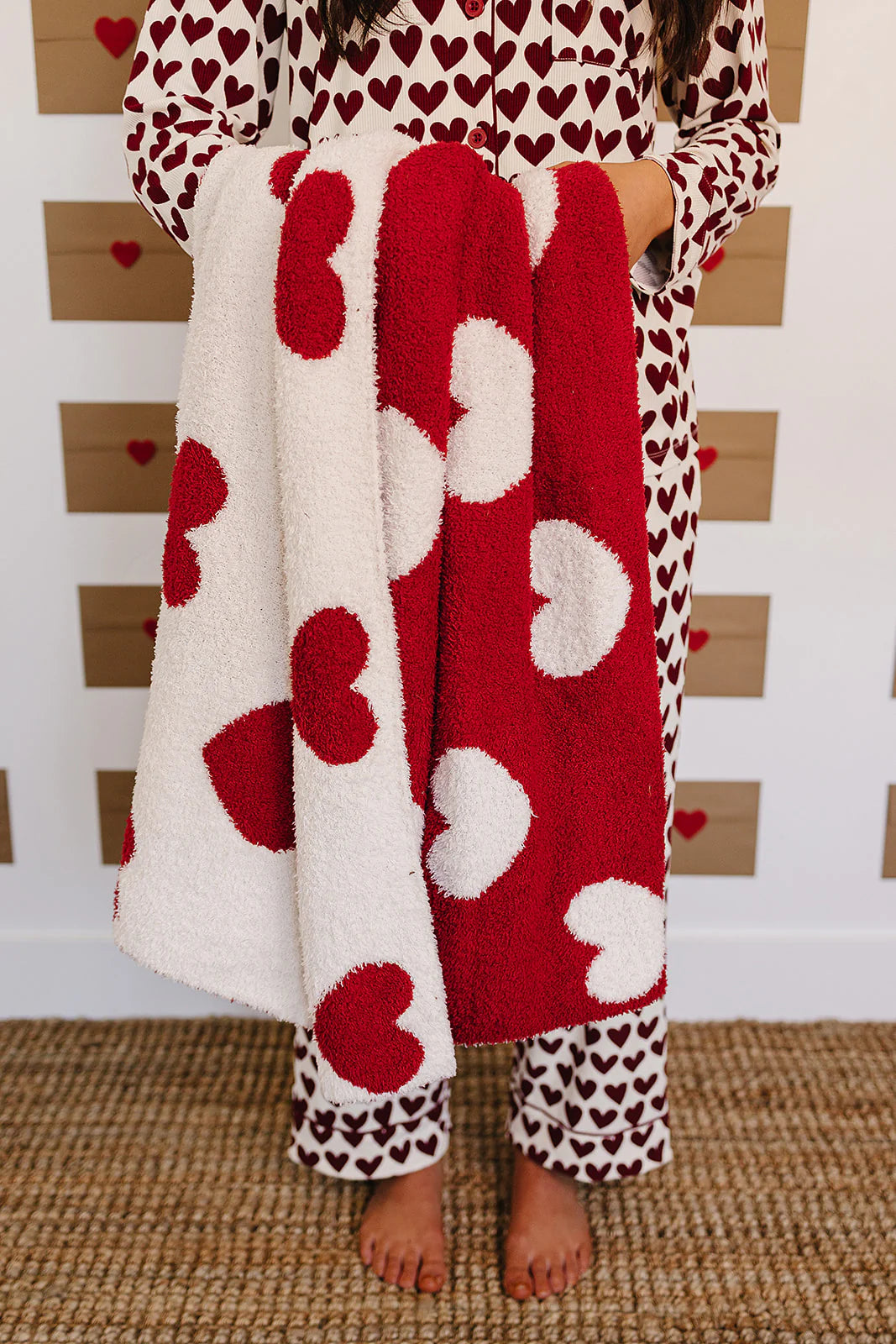 Mebie Baby Plush Blanket || Hearts