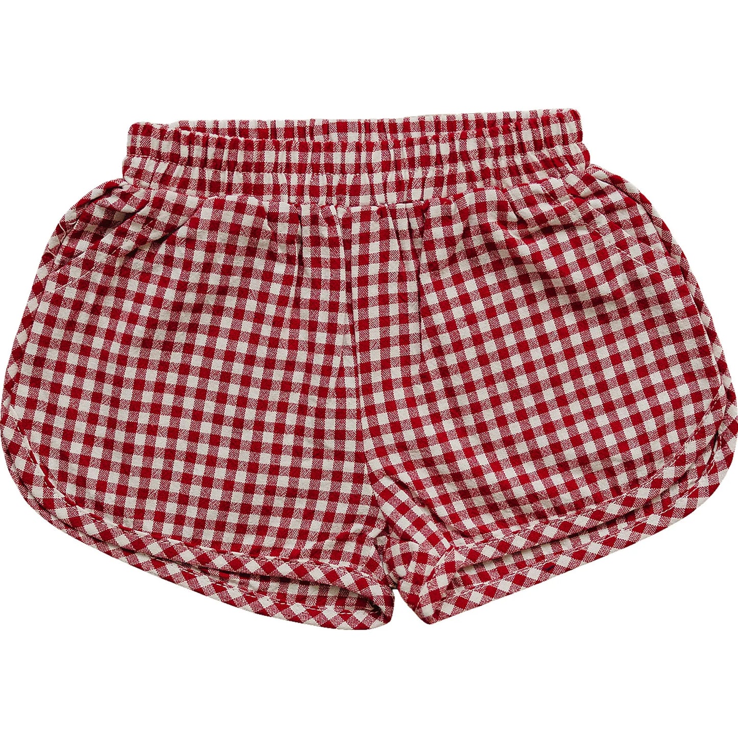 Mebie Baby Gingham Shorts || Red