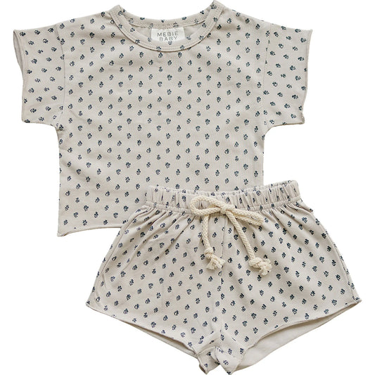 Mebie Baby Berry Floral Short Set