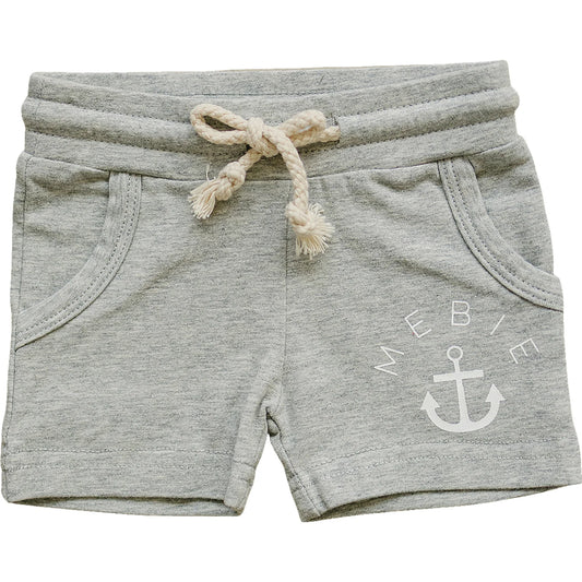 Mebie Baby Heather Grey Pocket Cotton Shorts