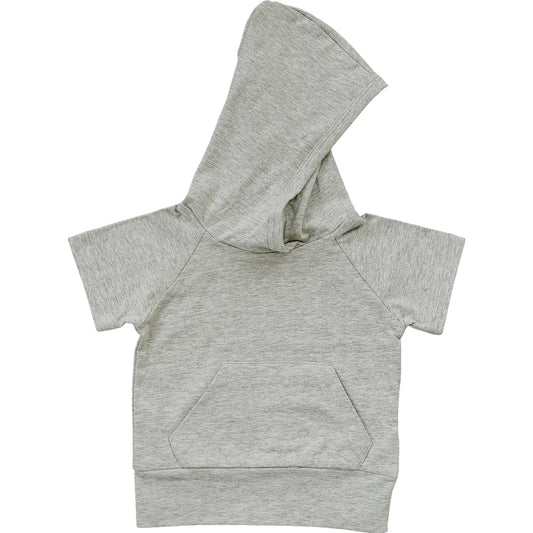 Mebie Baby Heather Grey Hooded Tee