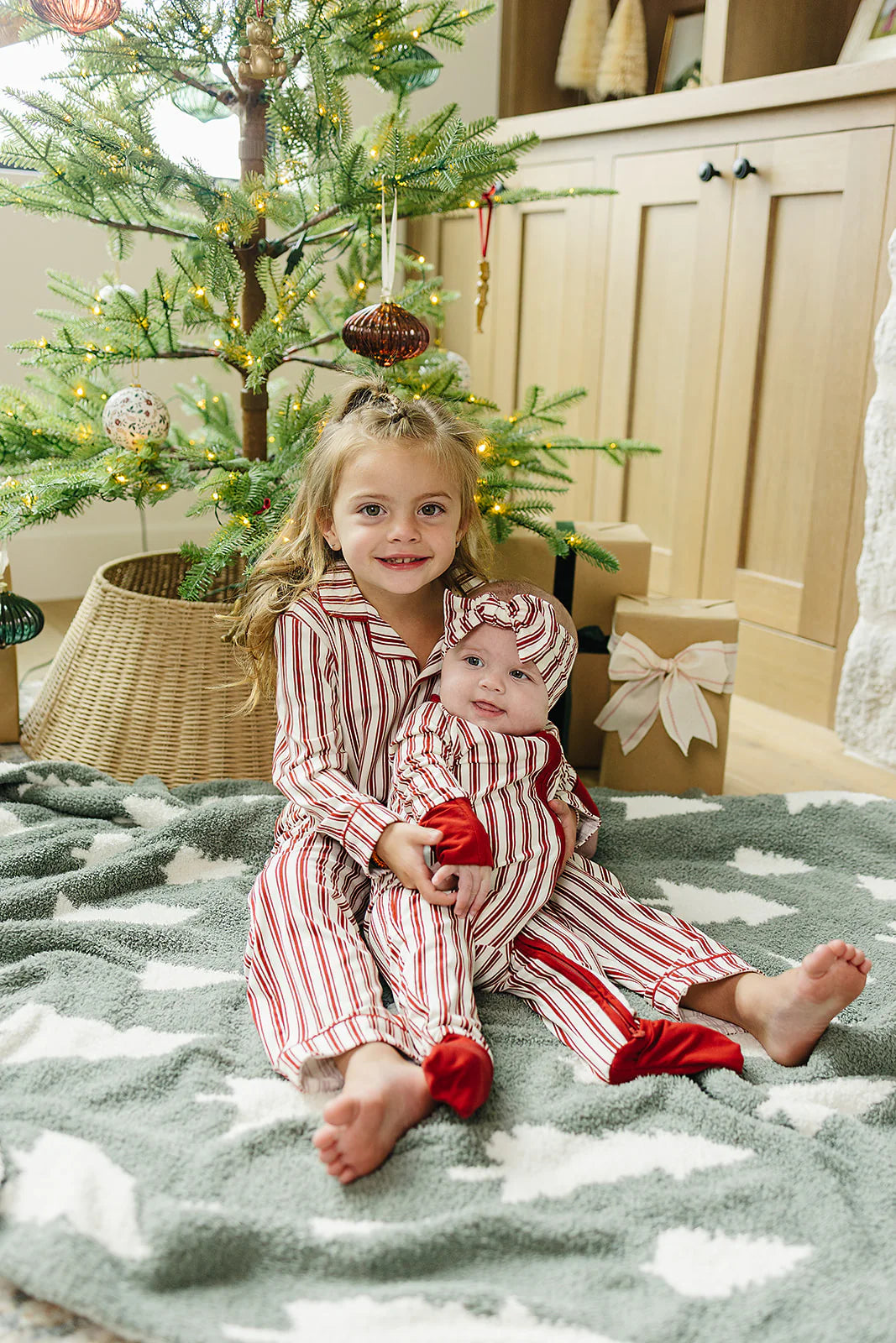 Mebie Baby Red Stripes Collared Pajama