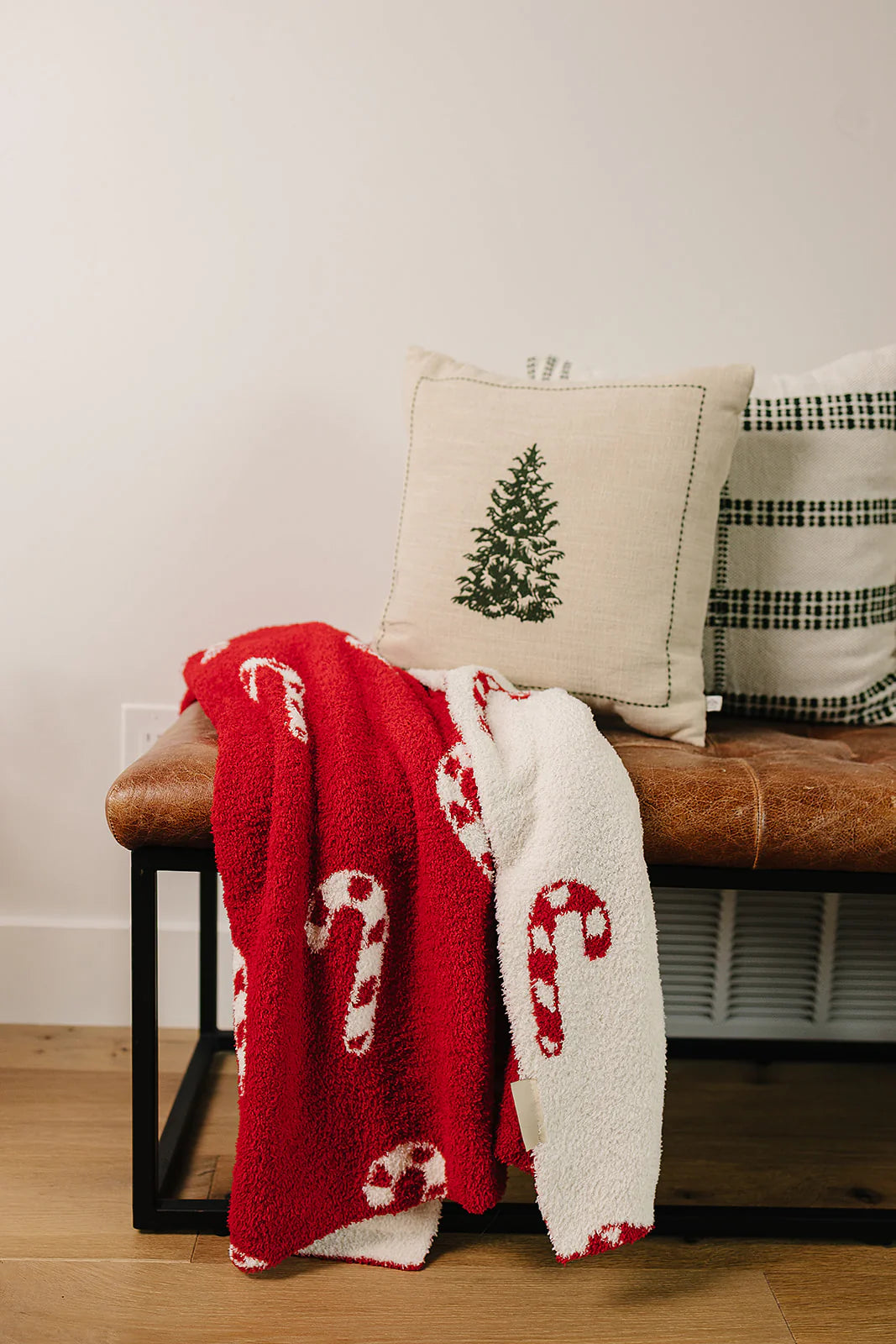 Mebie Baby Plush Blanket || Candy Cane