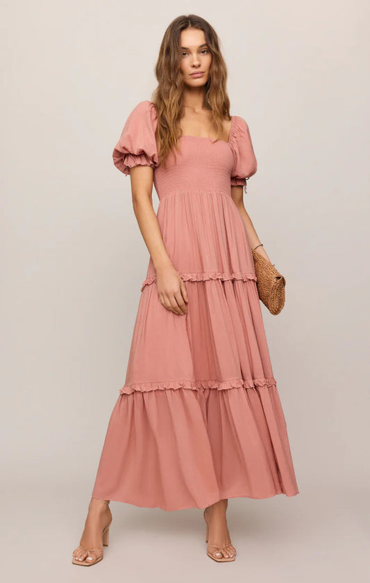 Z SUPPLY Eliora Smocked Maxi Dress