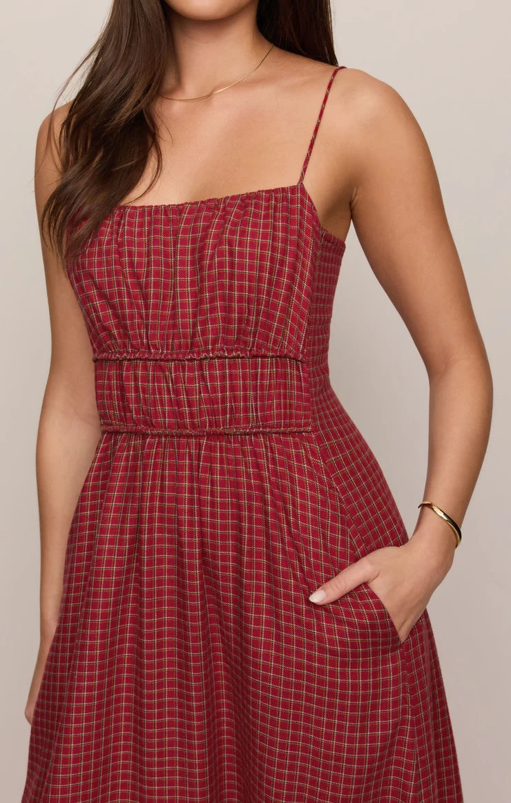 Z Supply Evermore Plaid Flannel Midi Dress