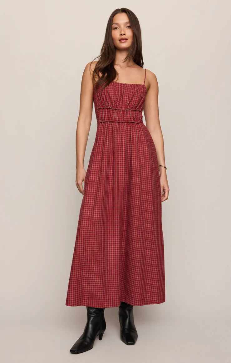 Z Supply Evermore Plaid Flannel Midi Dress